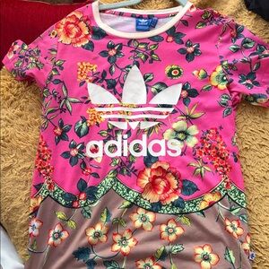 Adidas Kids Pink Floral Tee
